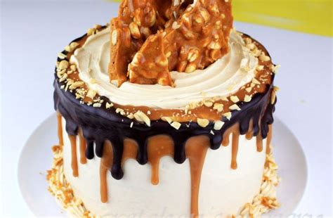 Peanut Butter Fudge Brittle Cake Gretchens Vegan Bakery Recipe Vegan Bakery Baking