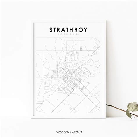 Strathroy Ontario Map Print Strathroy-caradoc ON Canada Map - Etsy