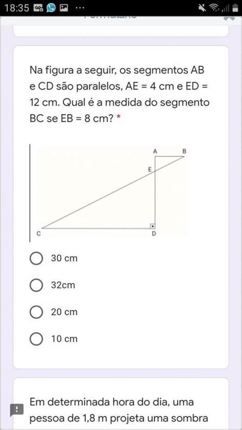 Na figura a seguir os segmentos AB e CD são paralelos AE