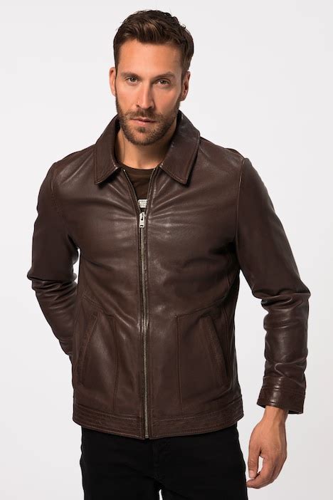 Veste En Cuir Nappa D Agneau Col Chemise Et Fermeture Zipp E Vestes