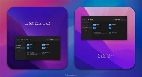 MacOS Monterey Dark Theme For Windows 11 - Cleodesktop - Windows 11 ...