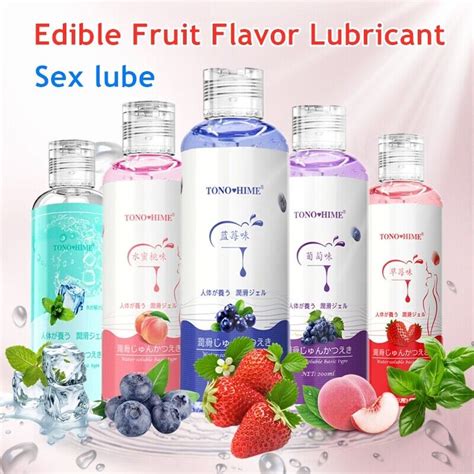 Fruit Flavor Sex Lube Lubricant Gel Water Based Edible Mild Oral