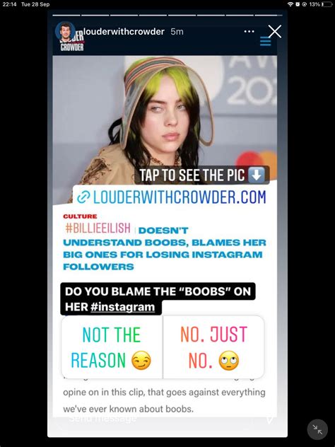 Billie eilish “doesn’t understand boobs” | Scrolller
