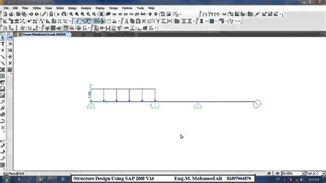 2 Analysis Of Beams sap2000 v16 شرح الاصدار الجديد من برنامج ساب YouTube