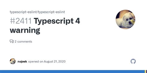 Typescript 4 Warning Issue 2411 Typescript Eslint Typescript