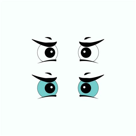 Cartoon style angry Eyes vector. 23171771 Vector Art at Vecteezy