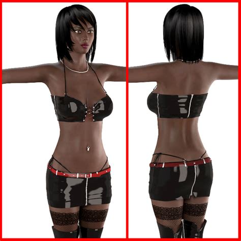 Ds Max Ebony Female Bikini