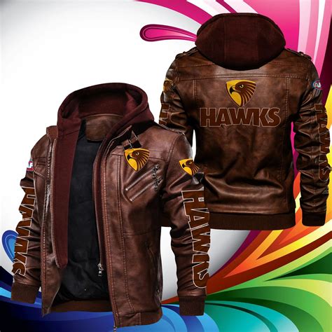 Hawthorn Football Club Leather Jacket - RobinPlaceFabrics