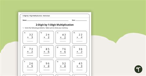 Free Digit By Digit Multiplication Worksheets Pdf Free