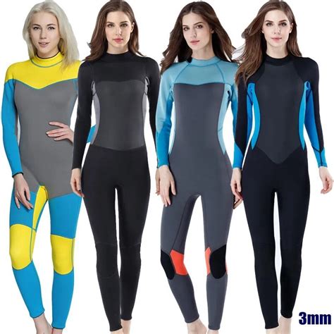 New 3mm Quality Women Elastic Tight Neoprene Diving Suit Wetsuit Color