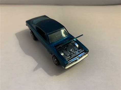 Mattel Hot Wheels Redline Custom Barracuda In Teal With Collectors Badge Etsy