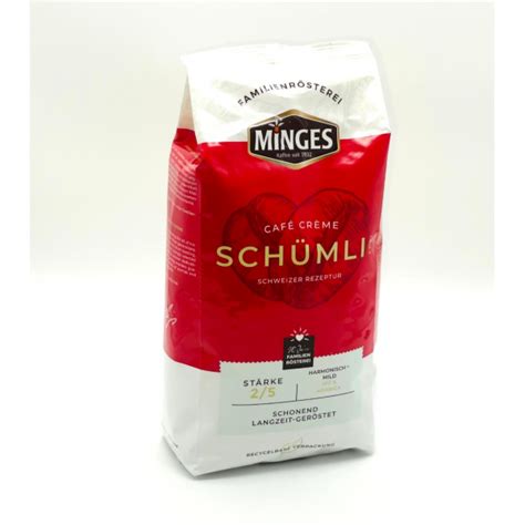 MINGES Schümli 2 Kaffeebohnen 1kg 12 49 besonders mild