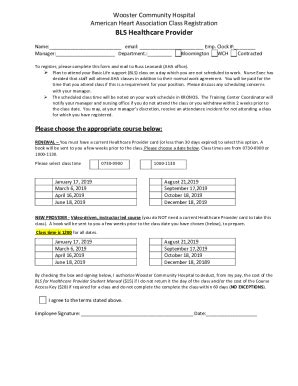 Fillable Online Bls Healthcare Provider Fax Email Print Pdffiller