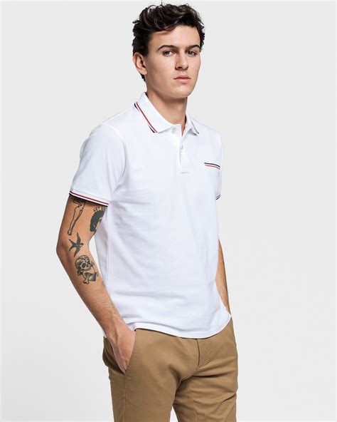 GANT Erkek Beyaz Pique Rugger Polo 252161 XXXL 96 PAMUK 4 LIKRA WHITE