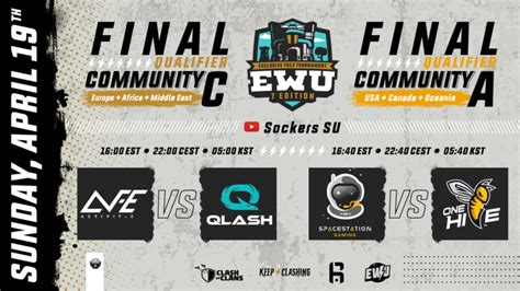 Live Ewu Final Qualifier Comunity Activit E Vs Qlash Spacestation