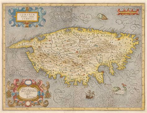 17th Century Italian Map Of Corsica Altea Gallery