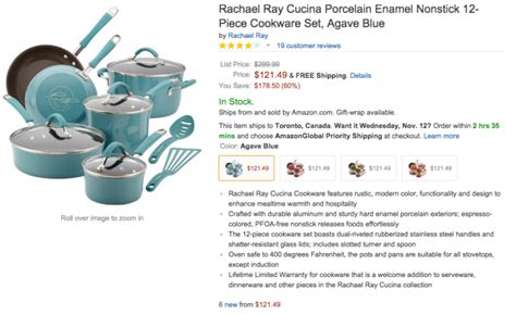 Home: Rachel Ray cookware set (multiple colors) $122 (orig. $300 ...