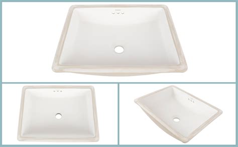 Ronbow Plane 20 Rectangle Undermount Ceramic Vessel Bathroom Vanity