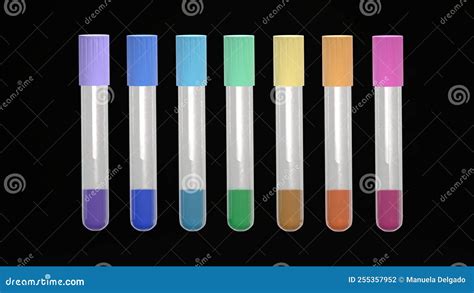 Pastel Rainbow Colors Test Tubes Ilustration Stock Illustration