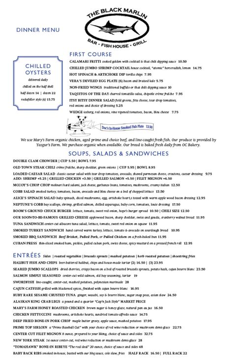 The Black Marlin | OC Restaurant Guides