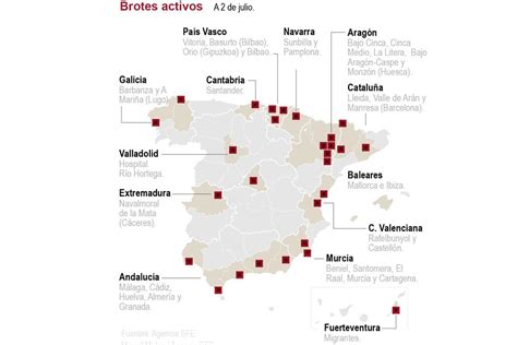 Coronavirus Espa A El Mapa De Los Brotes De La Covid En Espa A