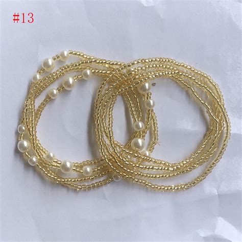 pièces Bikini Sexy de plage bohème chaîne de taille breloques de brin perle de graine