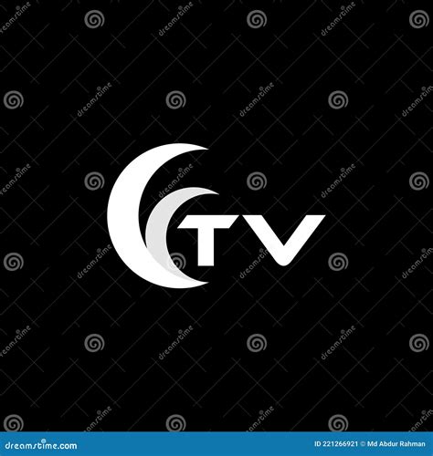 Tv Letter Logo Design On Black Backgroundtv Creative Initials Letter