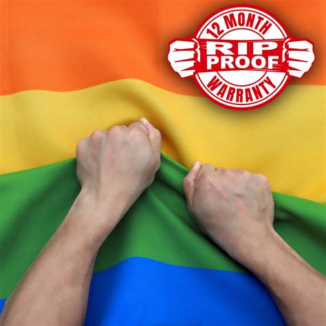 Anley Rip Proof Double Sided 3 Ply Rainbow Flag 3x5 Foot Longest