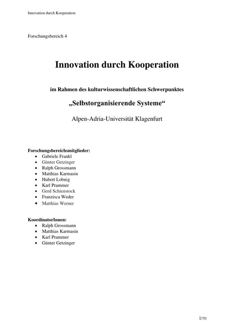 Pdf Projektantrag Zur Einrichtung Eines Forschungsbereichs