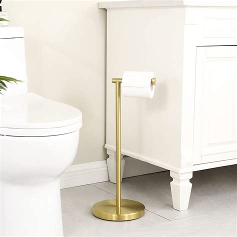 gold toilet paper holder stand | Interior Design Ideas