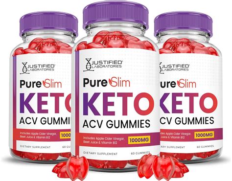 3 Pack Pure Slim Keto Acv Gummies Advanced Formula 1000mg