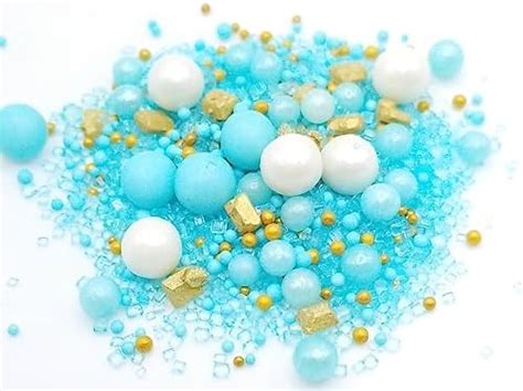 Ncs Blue White And Gold Ocean Breeze Edible Candy