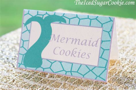 Diy Birthday Blog Purple And Aqua Mermaid Food Cards Printable Template For A Diy Mermaid