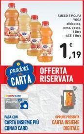 Succo E Polpa Yoga Albicocca Pera Pesca Litro Ace Litro Offerta