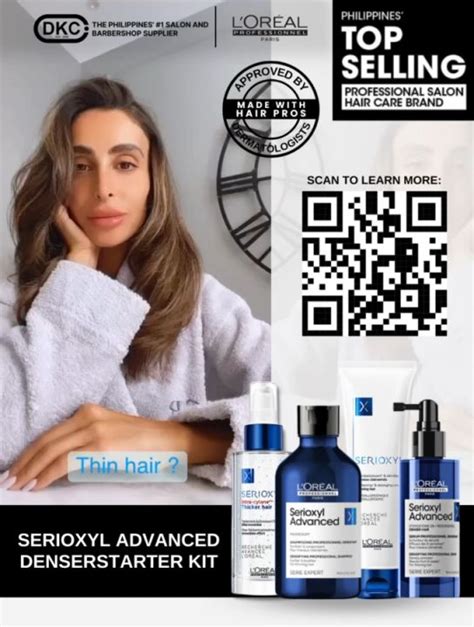 Loreal Professionnel Serioxyl Anti Hair Loss And Anti Hair Thinning Denser Hair Serum Duo Bundle