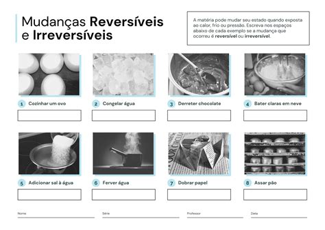 Atividades Transformações Reversíveis E Irreversíveis 4 Ano Com Gabarito - Atividades Transformações Reversíveis E Irreversíveis 4 Ano - NAZAEDU