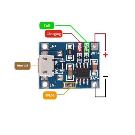 Modul Cas Tp4056 Mesin Cas Baterai Laptop Li Ion 18650 Tp4056 Tp 4056