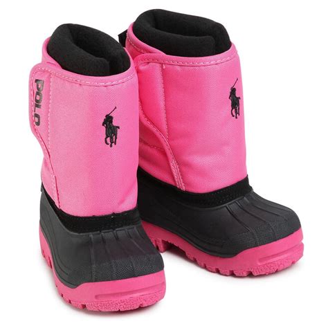 Stiefel Polo Ralph Lauren Harpyr Ez RF102657 Pink Blk Eschuhe De