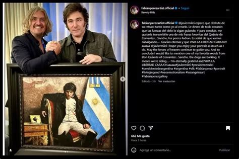 El Artista Argentino Que Le Regal El Cuadro Napol Nico A Javier Milei