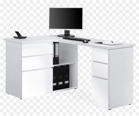 White Corner Desk Uk , Png Download - White Modern Corner Desk, Transparent Png - 1150x907 ...