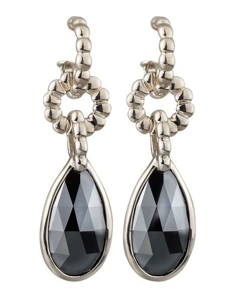 John Hardy Bedeg Hematite Drop Earrings In Metallic Lyst