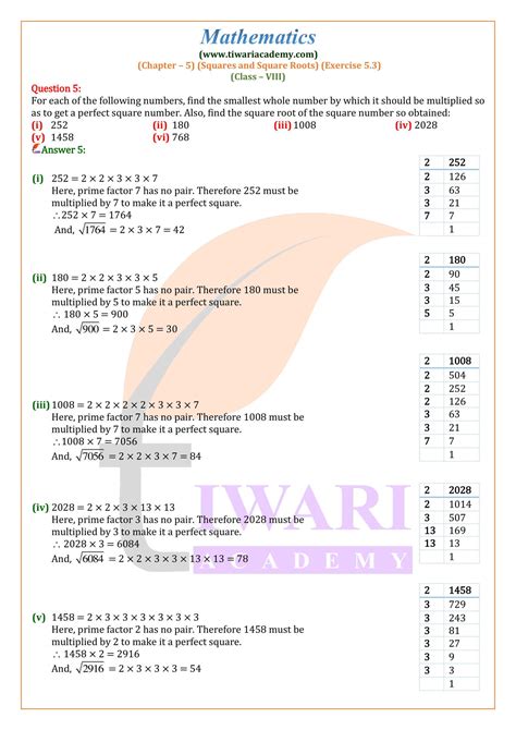 Ncert Solutions For Class 8 Maths Chapter 5 Exercise 5 3