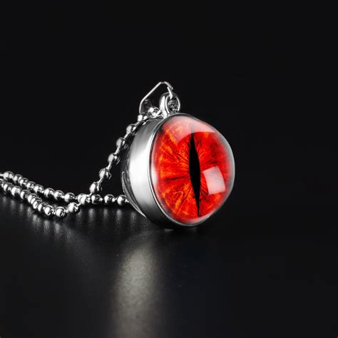 Demon Eye Necklace Possessed Necklace Red Demon Eye Pendant Etsy