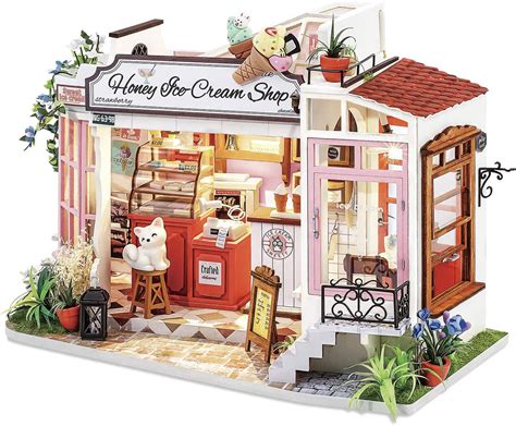 Rolife Maison Miniature Boutique De Th Maison De Poupee A Construire