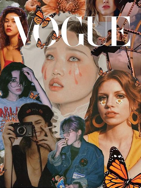 90s Girl Collage Vogue Poster By Thepodcaststore In 2020 Aesthetic