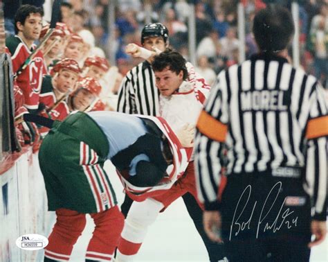 Bob Probert Signed Red Wings 8x10 Photo (JSA COA) | Pristine Auction