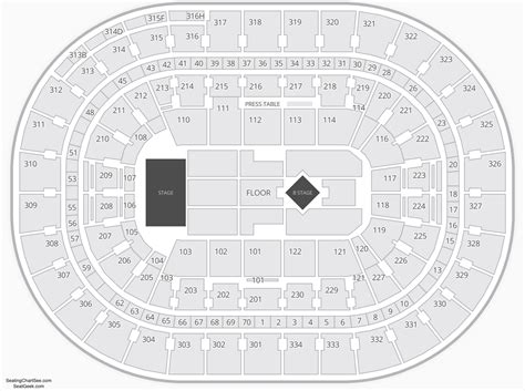 Concert Row Seat Number Moda Center Seating Chart