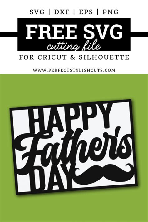 Free Happy Fathers Day Card Svg File