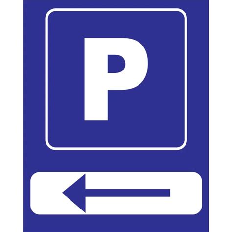 Panneau parking flèche gauche – Signalétique directionnelle