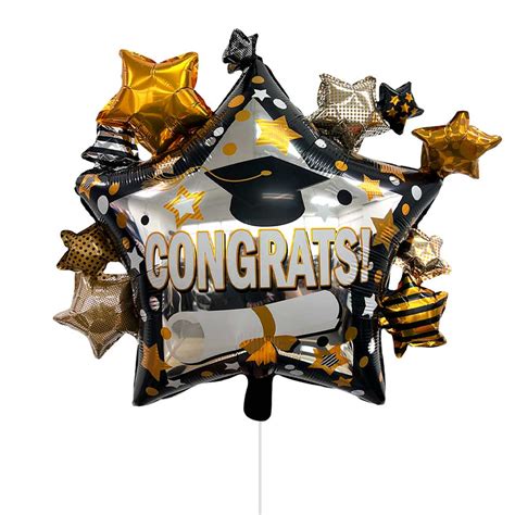 Congrats Multi Star Foil Balloon